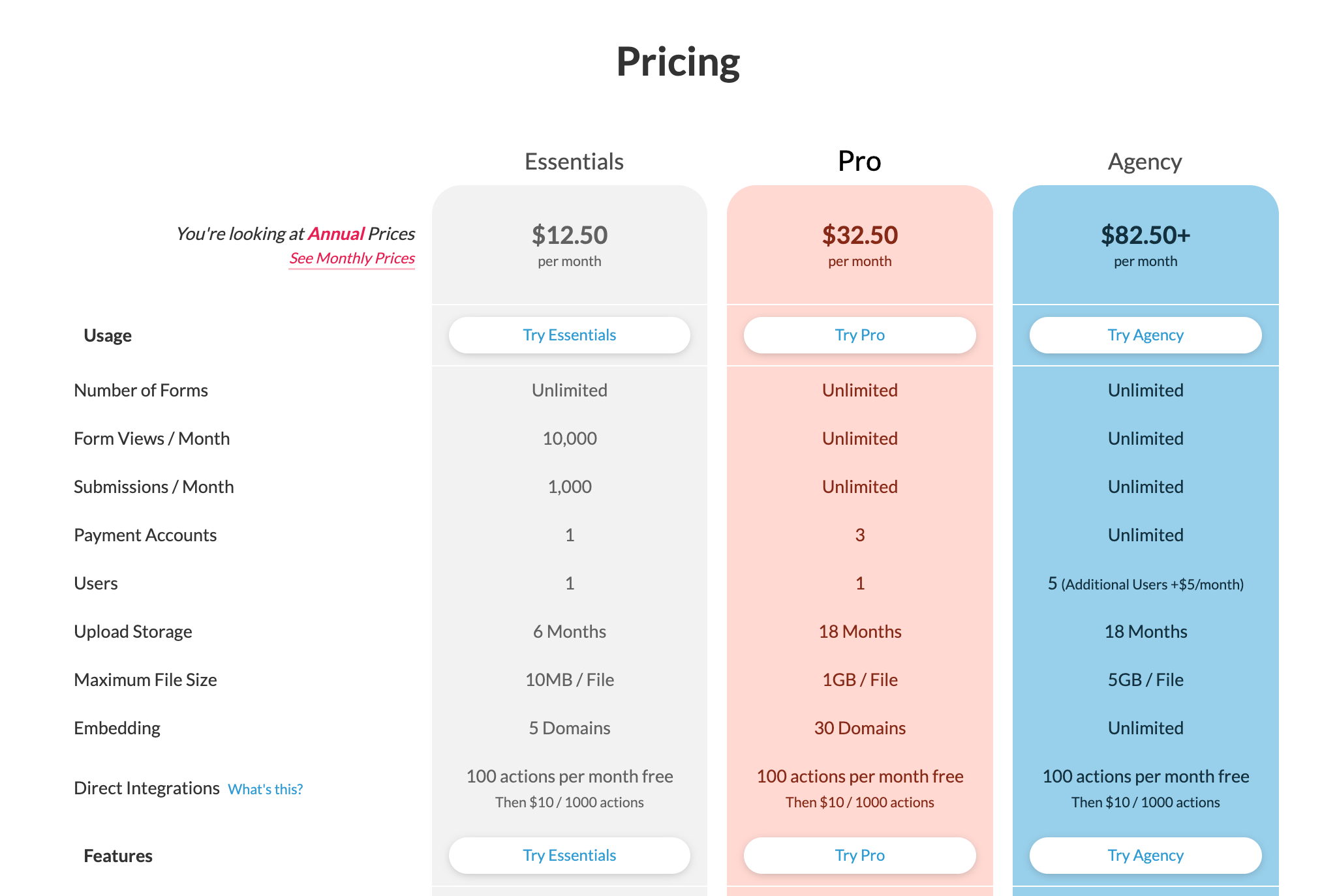 pricing - Paperform